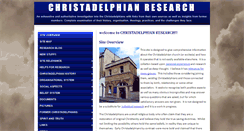 Desktop Screenshot of christadelphianresearch.com